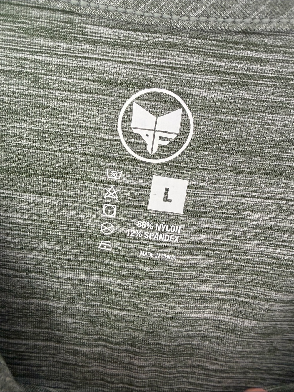 Alpha Forward AFWD Heather Green Performance Long Sleeve Training Tee - Size - Picture 3 of 3